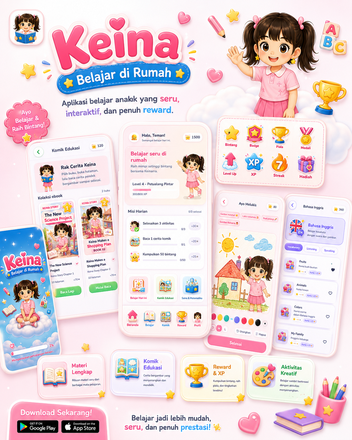 Preview Keina Belajar di Rumah